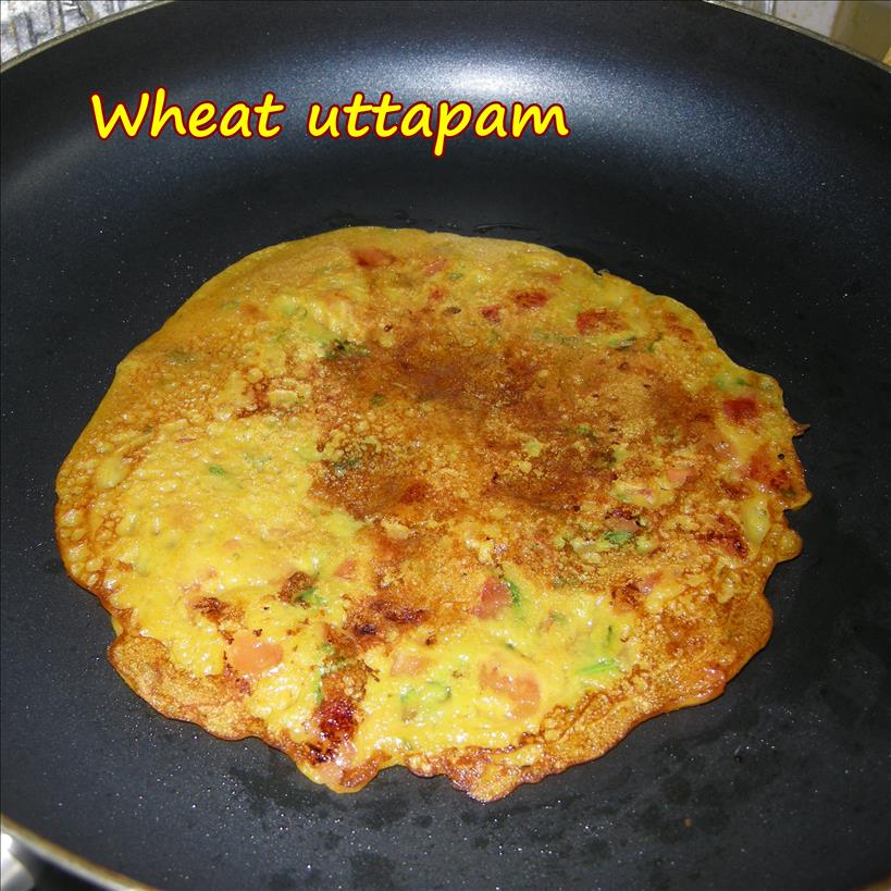 Wheat Dosa Recipe Wheat uttapam (step by step pics)