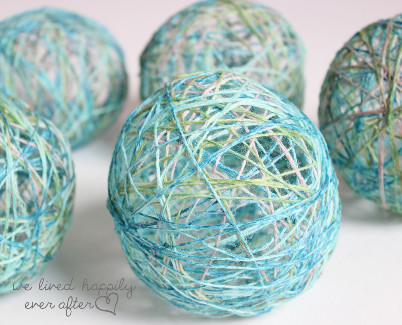 We Lived Happily Ever After: Yarn Ball Garland Tutorial {USD 55 Little Girl Playroom}