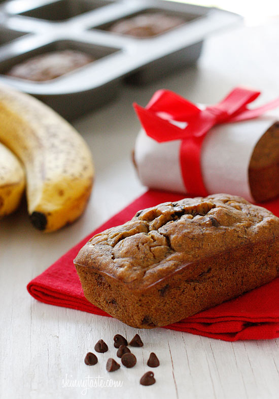 Petite Chocolate Chip Banana Bread Loaves Skinnytaste