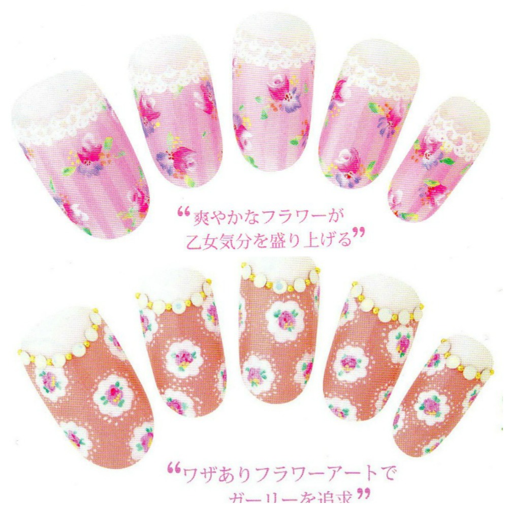 March nail inspiration, floral nails tutorial, spring nail designs