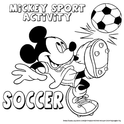 Mickey Mouse Soccer Coloring Pages