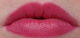 lip swatch lipstick bright pink raspberry review intense colour
