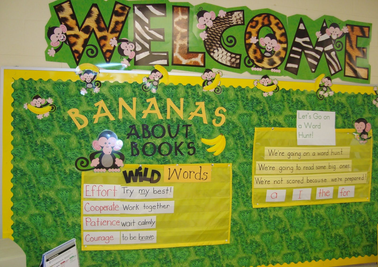 My First Grade Backpack Monkey Bulletin Boards