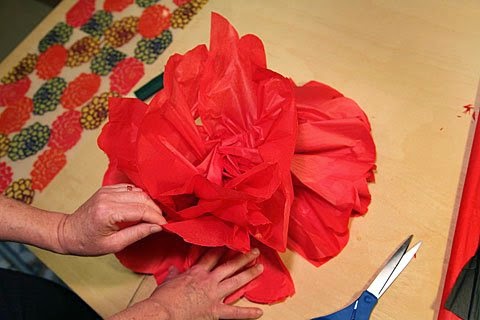 Giant red poppies.