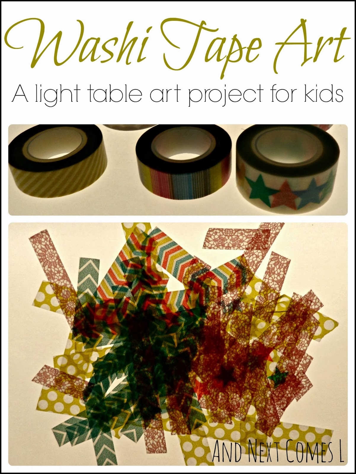 Washi Tape Art on the Light Table {Light & Reflections Series} And