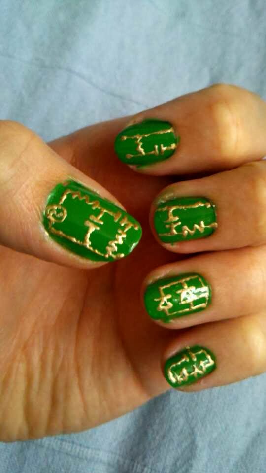 Science, Engineering and Nail Art Circuit nails