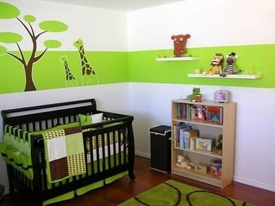 Modern Nowadays Baby Boy Nursery Accessories Home Solution Another Blue Color Scheme Involves The Use Of A Striped Wall And Pom