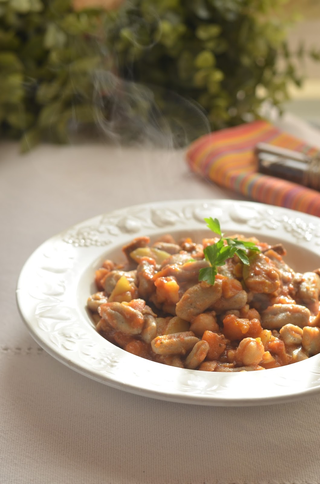 Mademoiselle Marina Cavatelli di grano saraceno con ragù di ceci e funghi porcini
