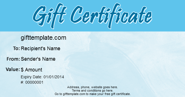Free <strong>Gift Certificate Templates</strong> - <strong>Printable</strong> & Blank Printable golf gift certificate template