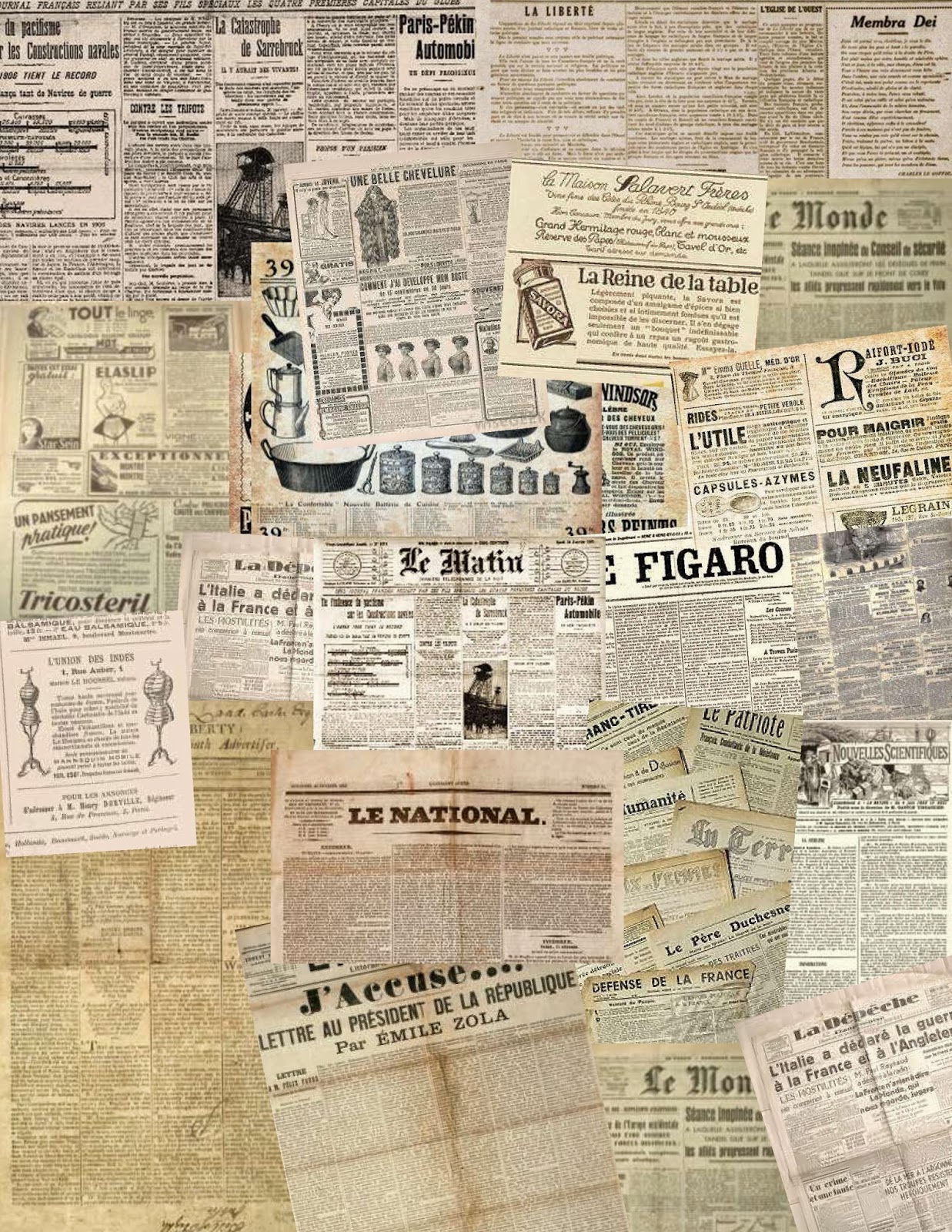 Newspaper collage ideas image