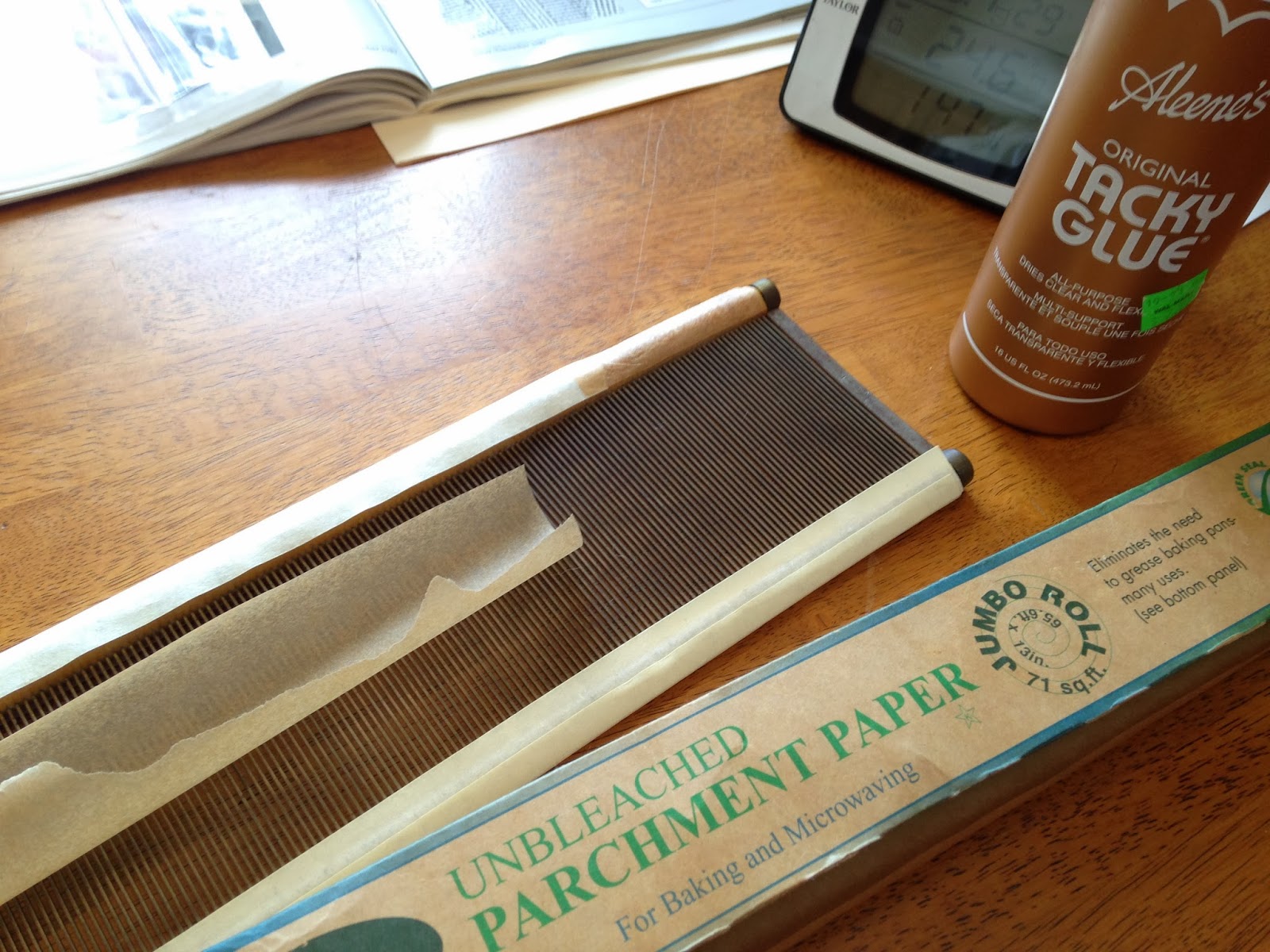 Daisy Hill Weaving Studio Replacing the Paper on Weaving Reeds