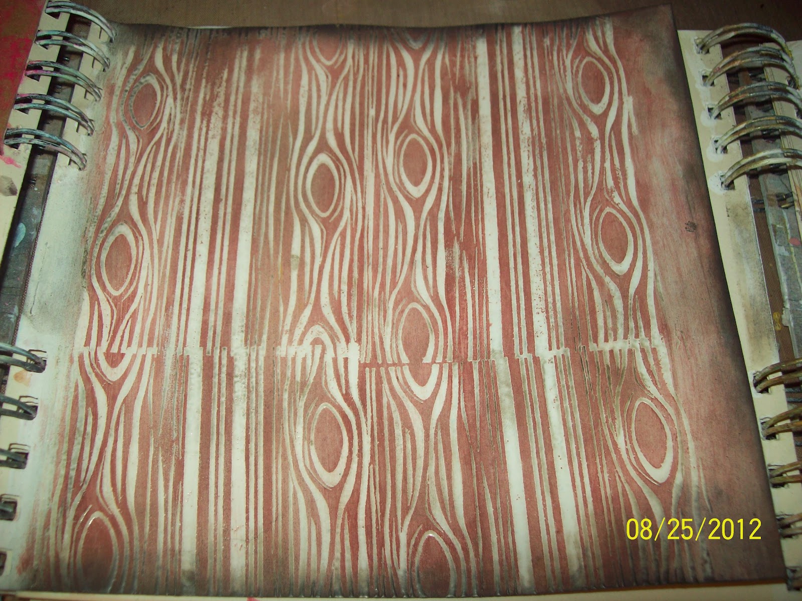 **The Craft Donkey**: Grow- Wood grain Art Journal Page