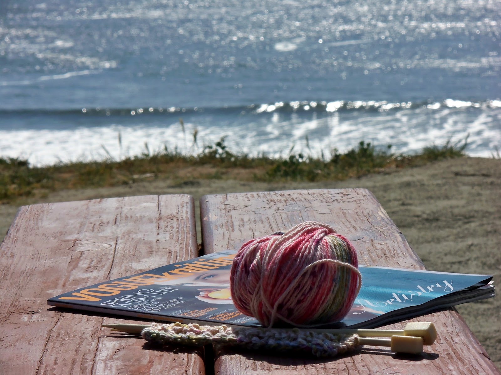 golden bird knits Knitting by the Sea