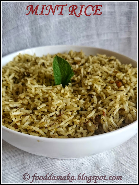 mint rice/pudina rice
