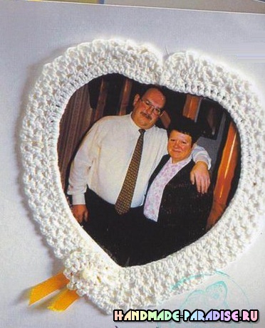 Рамочка - сердечко крючком Рамочка - сердечко крючком