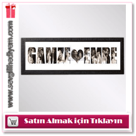 isimli Fotoblok Çerçeve Sevgiliye doğum günü hediyesi