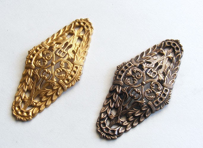 LuxeOrnaments How to Patina Raw Brass Filigree Pieces in 5 Easy Steps