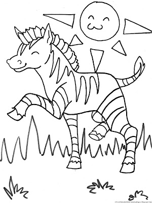 Zebra Coloring Pages