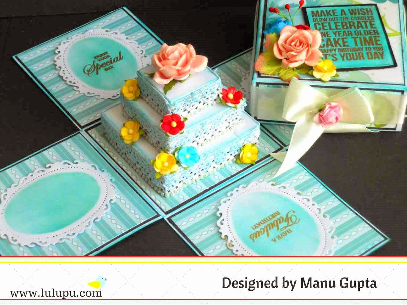 Lulupu The Craft Lounge Explosion Box with a 3D cake Tutorial
