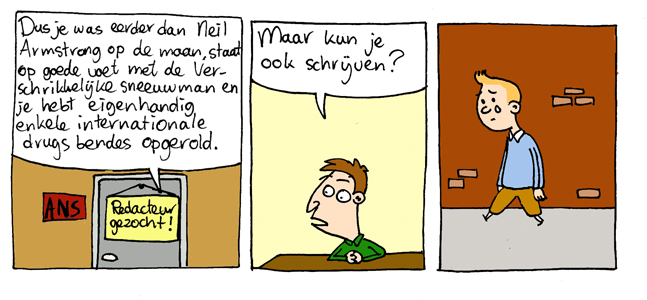 Molkenboer, cartoons en illustraties: Cartoon: Redacteur gezocht