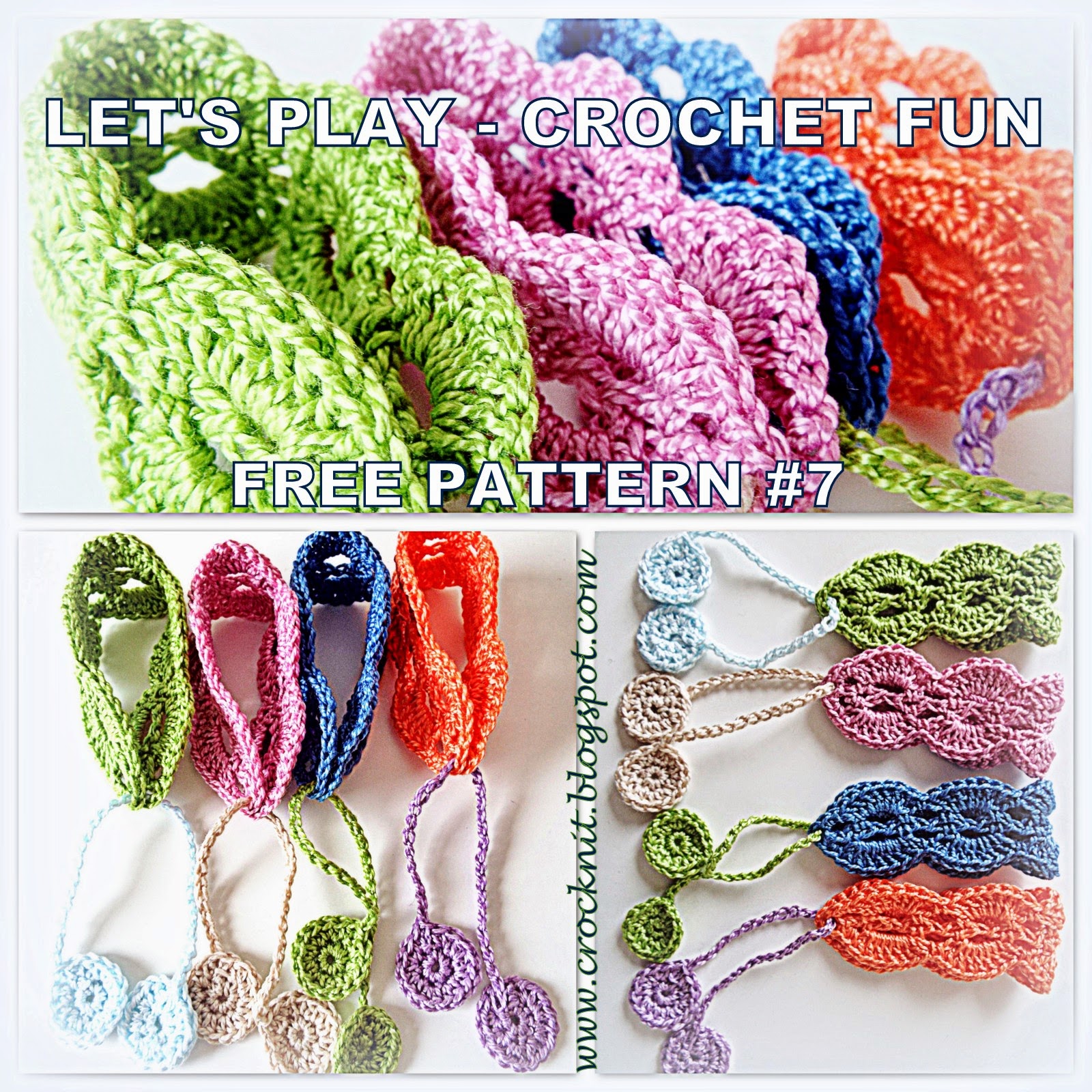 MICROCKNIT CREATIONS LET'S PLAY CROCHET FUN FREE PATTERN 7