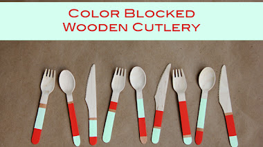 Diy cubiertos de madera a todo color