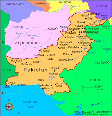 Pakistan Map Political Regional