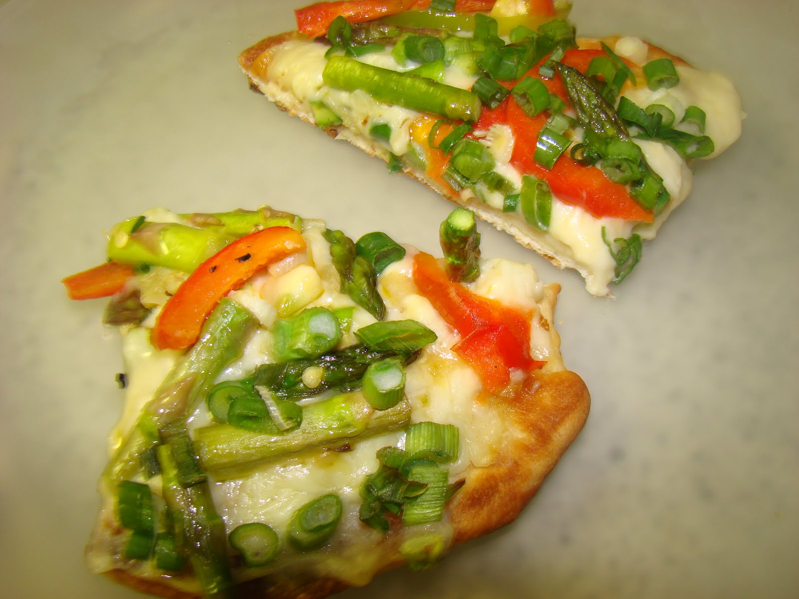 My Favorite Recipes Collection Asparagus + Veggies White Sauce Pizza