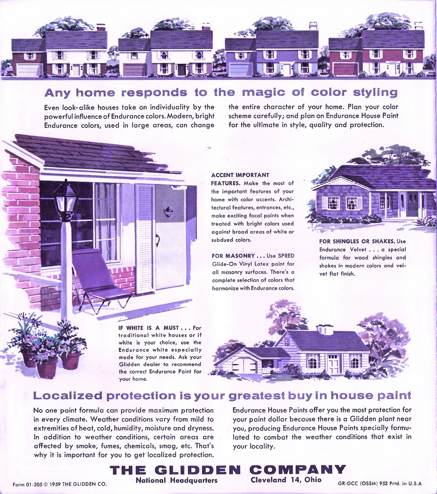The Sunshine Grove 1950s Glidden Exterior Paint