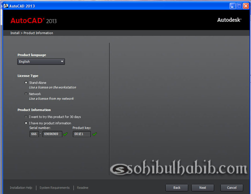 autocad 2013 product key and serial number free