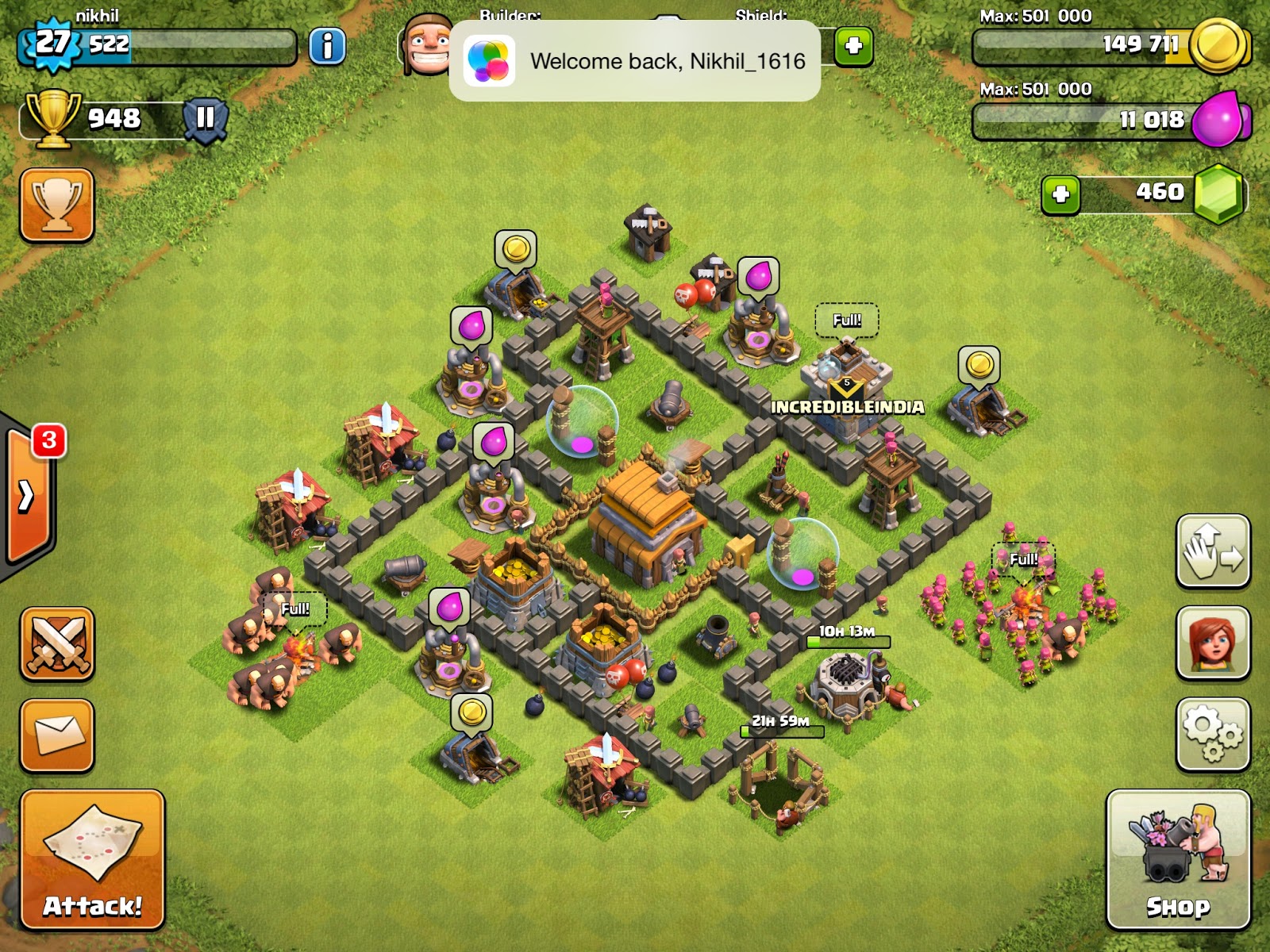 words of heart clash of clans town hall 5 upgrade base 5 loot gems