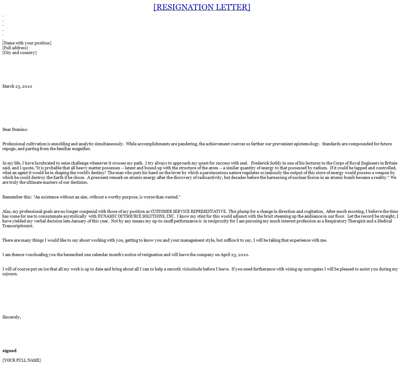 Famous condolence letters image