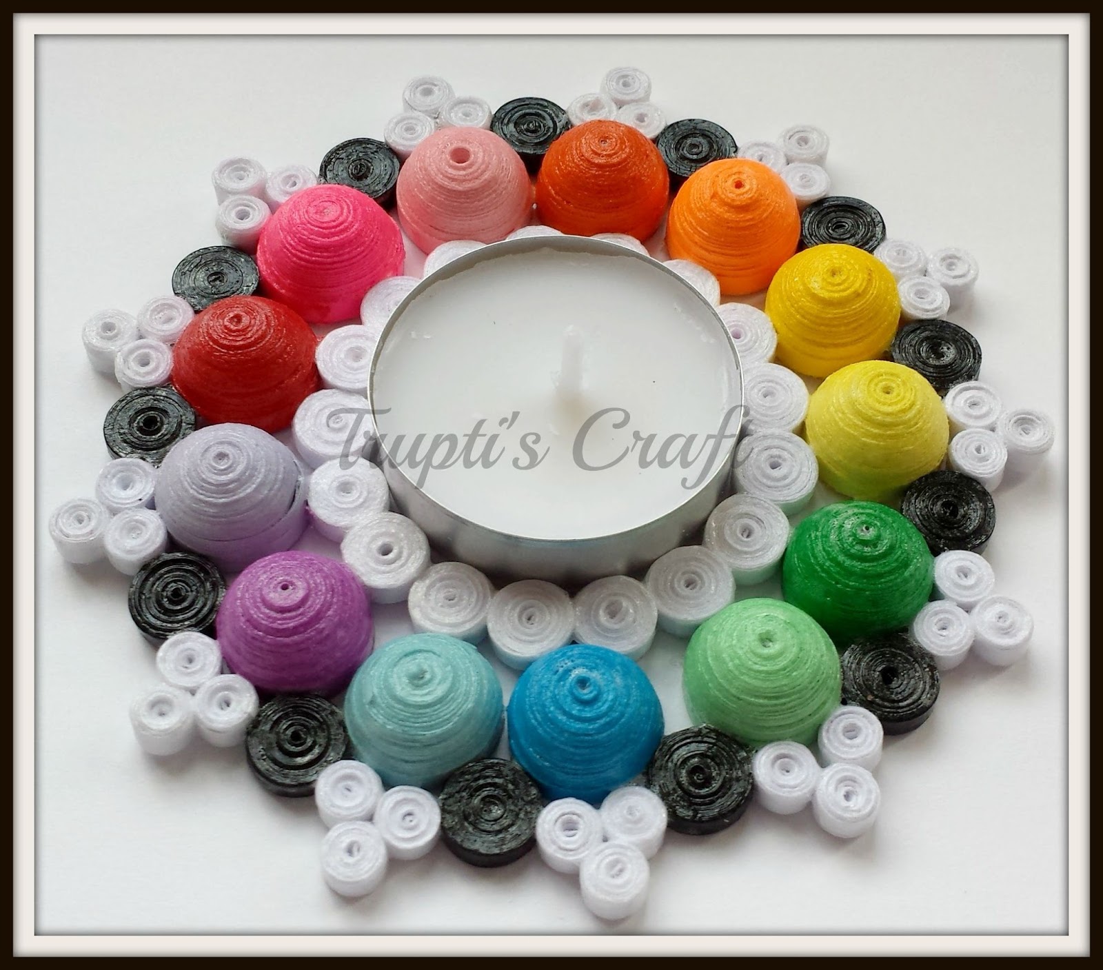 Trupti's Craft Multi Purpose Multi Color Paper Quilling Tea Light