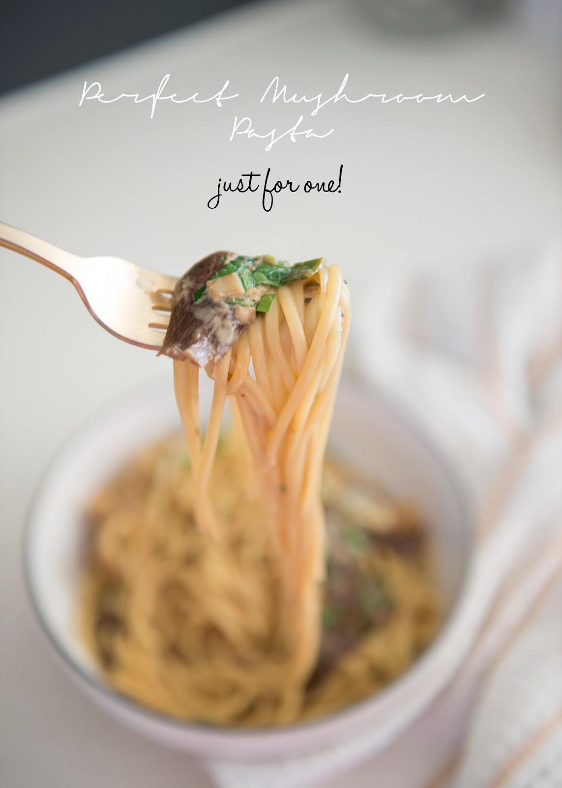 Perfect Mushroom Pasta for One Mia Loves Pretty