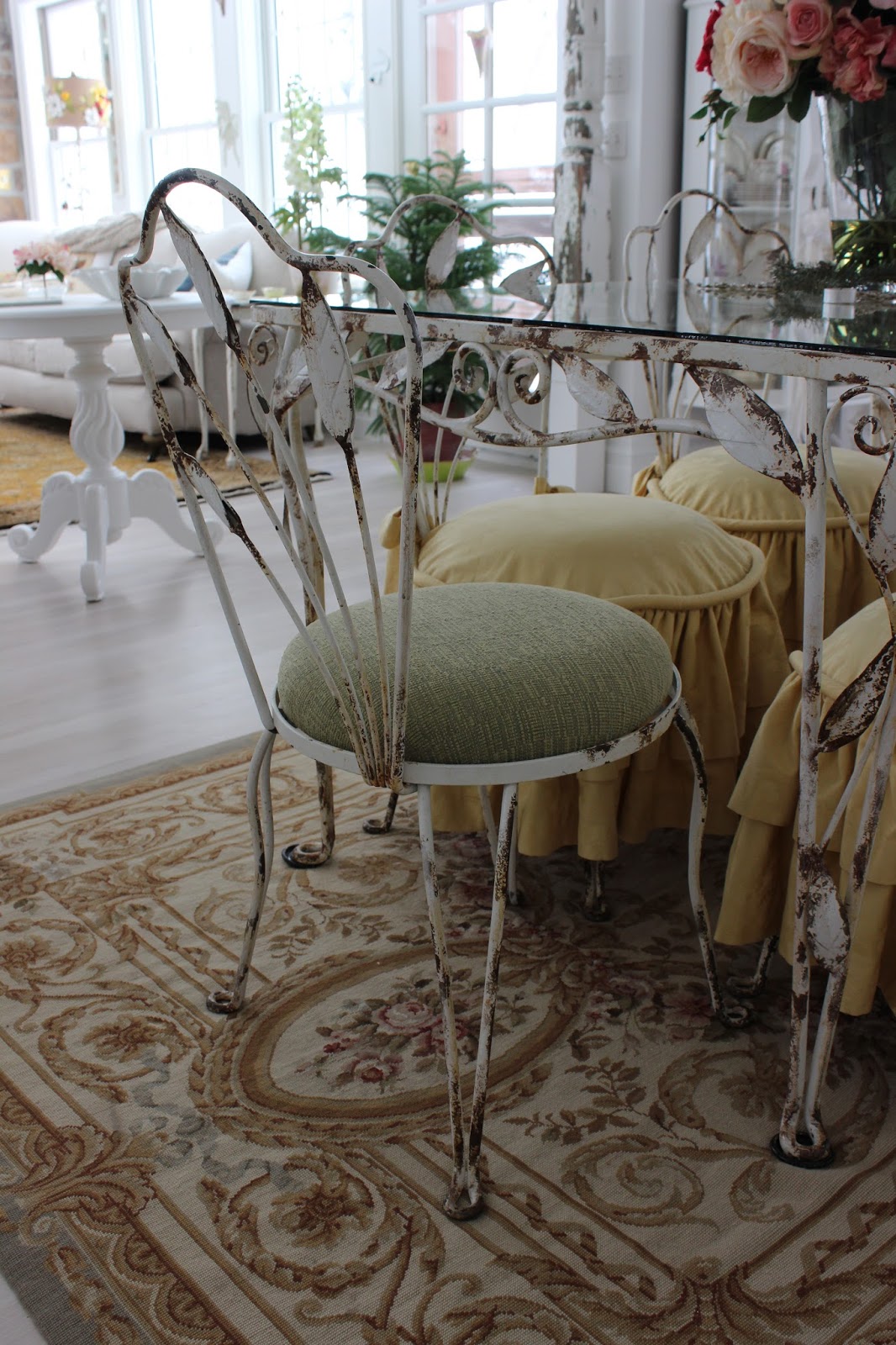 shabby chic ruffled slipcovers Slipcovers by Shelley