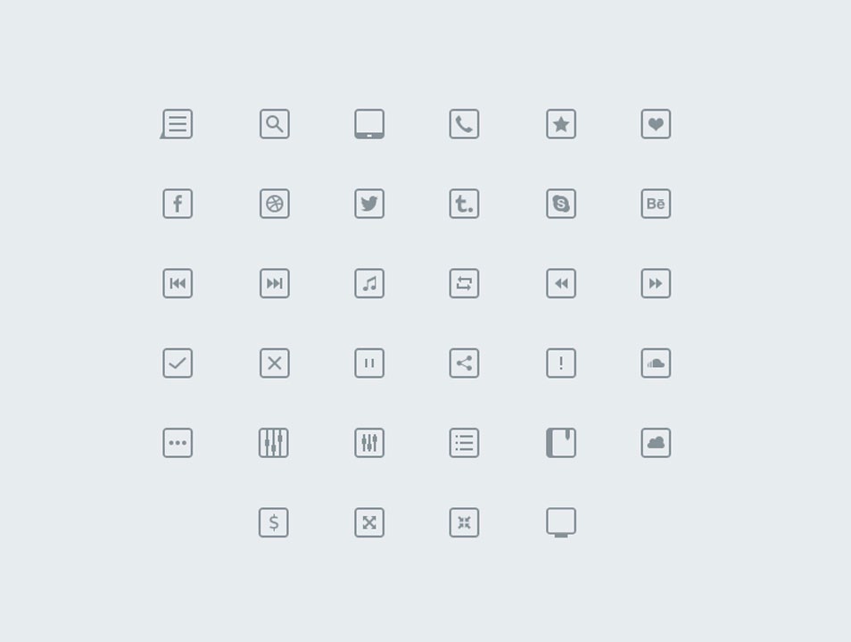 Thinicons Free Psd Thinicons Free Psd
