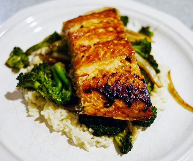 Kristina does the Salmon with Oyster Sauce and Stir Fried