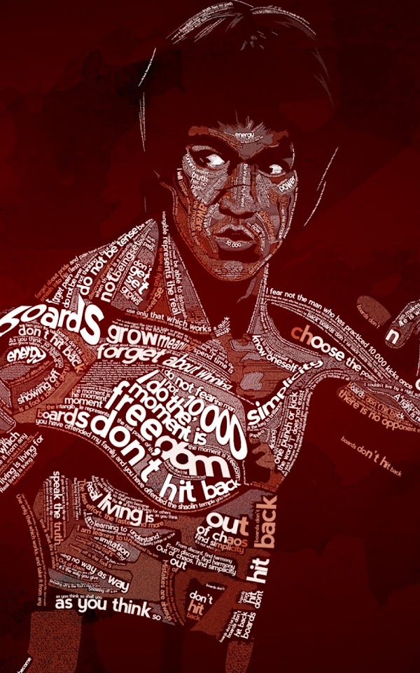 Bruce Lee Typography  Android Best Wallpaper