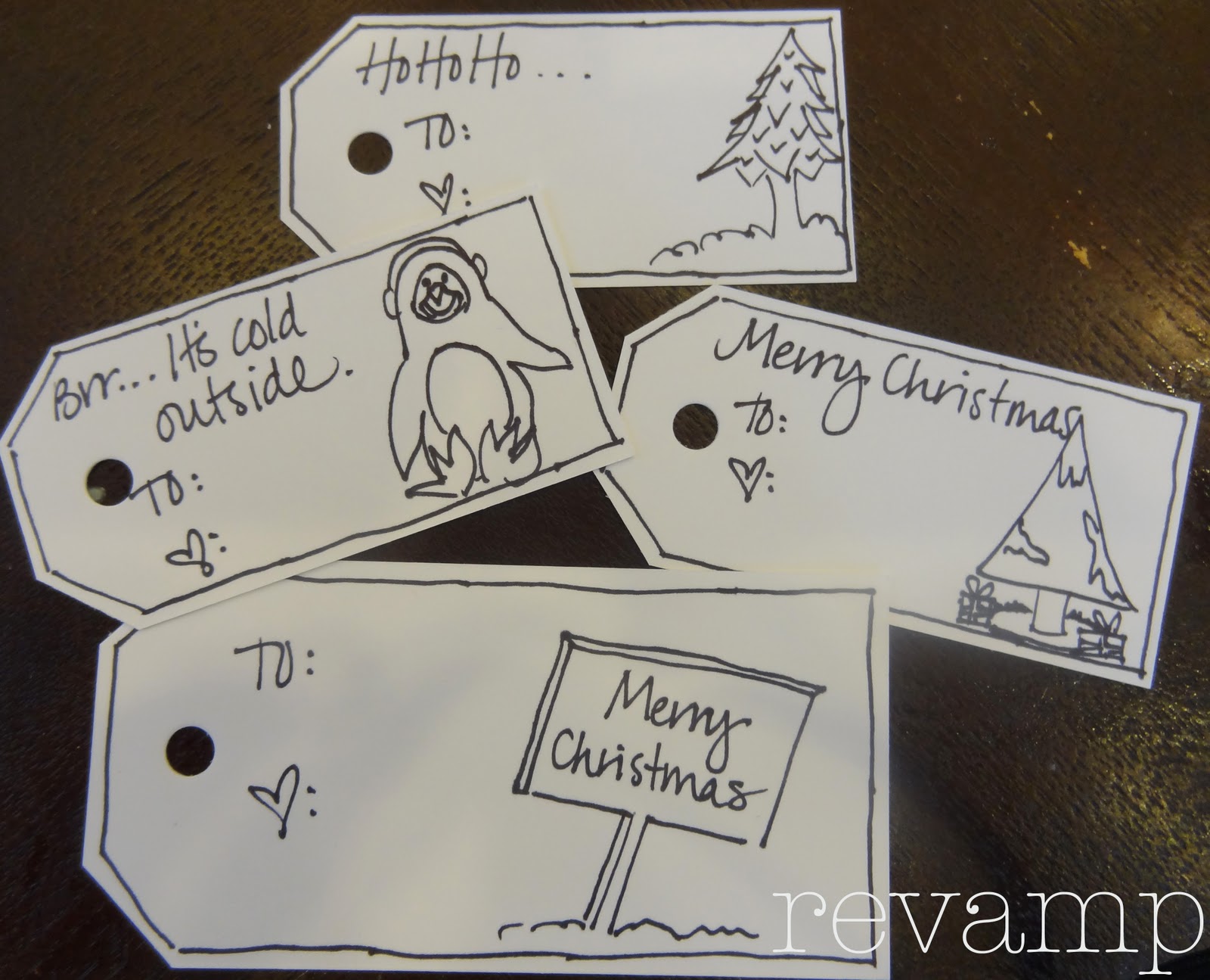 DIY // Handmade Holiday Gift Tags Revamp Homegoods