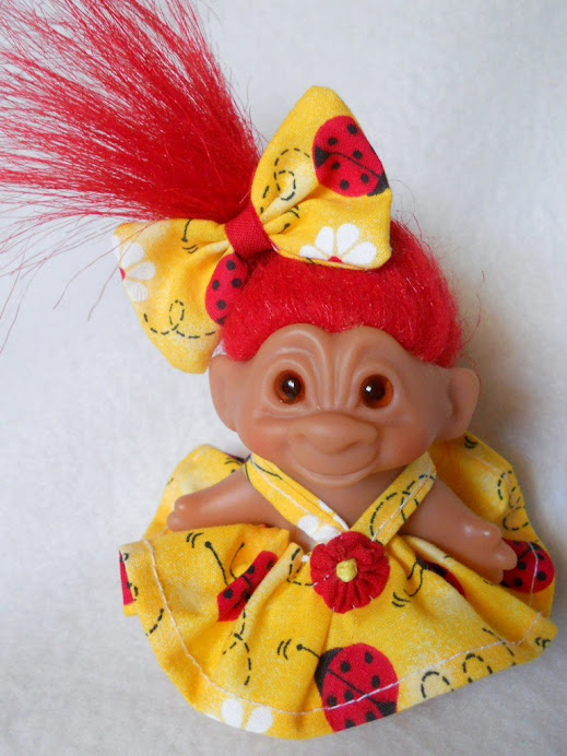 #T31 LadyBug Dress For 3" Troll Doll