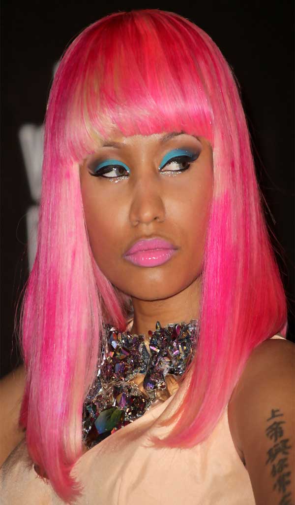 Nicki Minaj Bright Eyeshadow Celebrities style