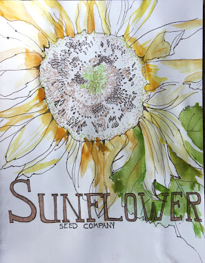 Retro Sunflower Seed Packet
