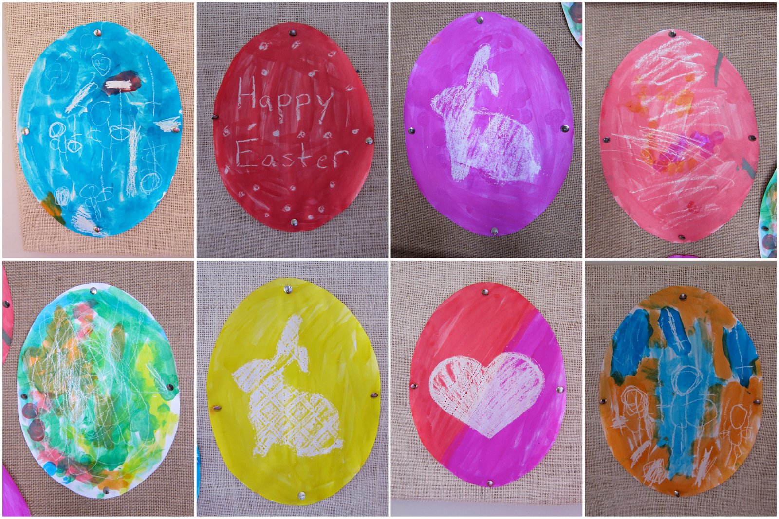 White Crayon Resist Eggs