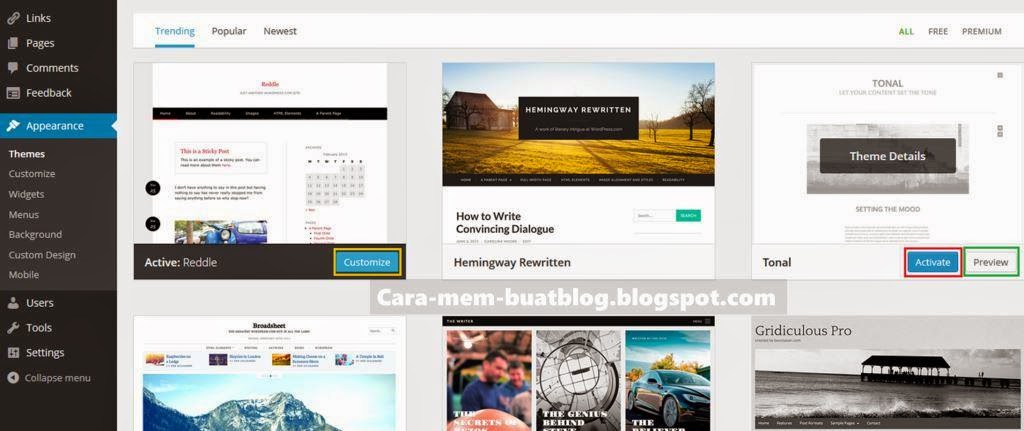 cara membuat blog