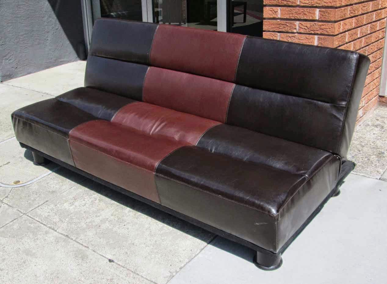 UHURU FURNITURE & COLLECTIBLES SOLD TwoTone Faux Leather Futon 85