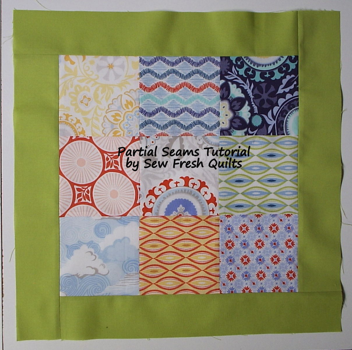 Sew Fresh Quilts Partial Seam Tutorial