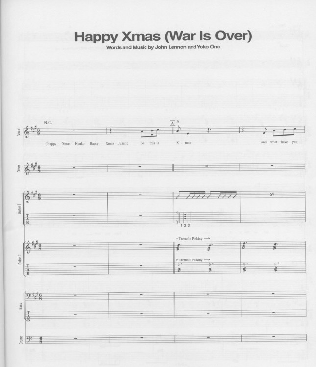 John Lennon Happy Xmas (War Is Over) Partituras para Piano