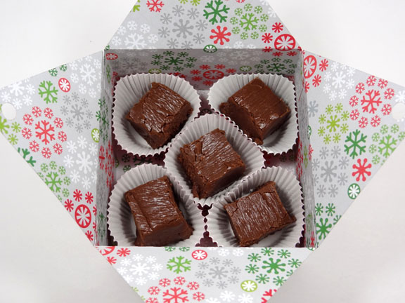 Popper and Mimi: Paper Christmas Treat Box (and a Fudge Recipe)