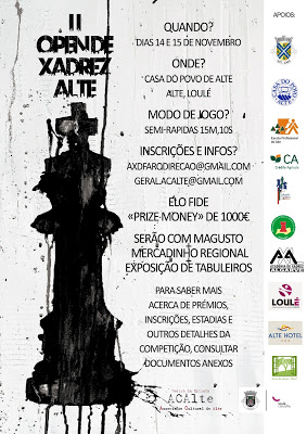 Open de Xadrez de Alte disputado por 80 xadrezistas de 8 clubes da região -  Postal do Algarve