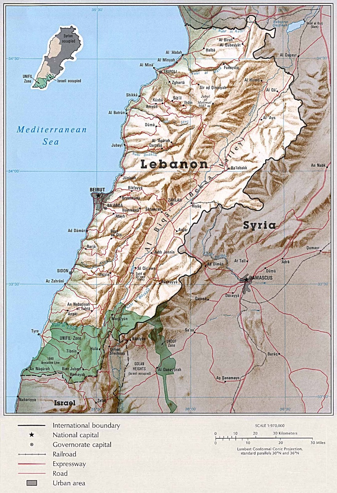 Libanon Weltatlas Seite 2